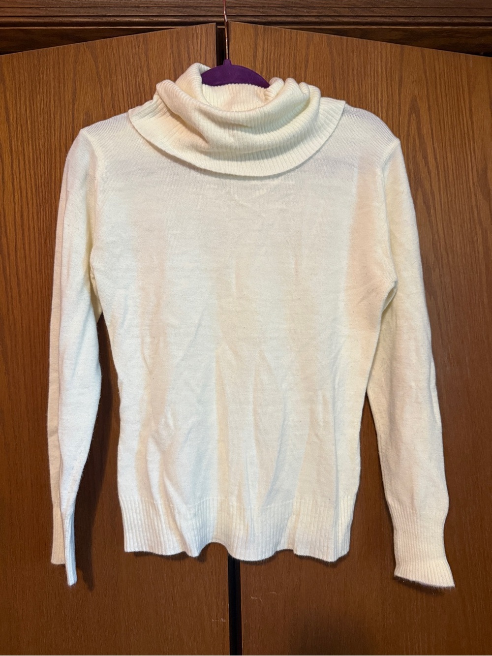 Vintage Women’s Cream Cowl Neck Sweater